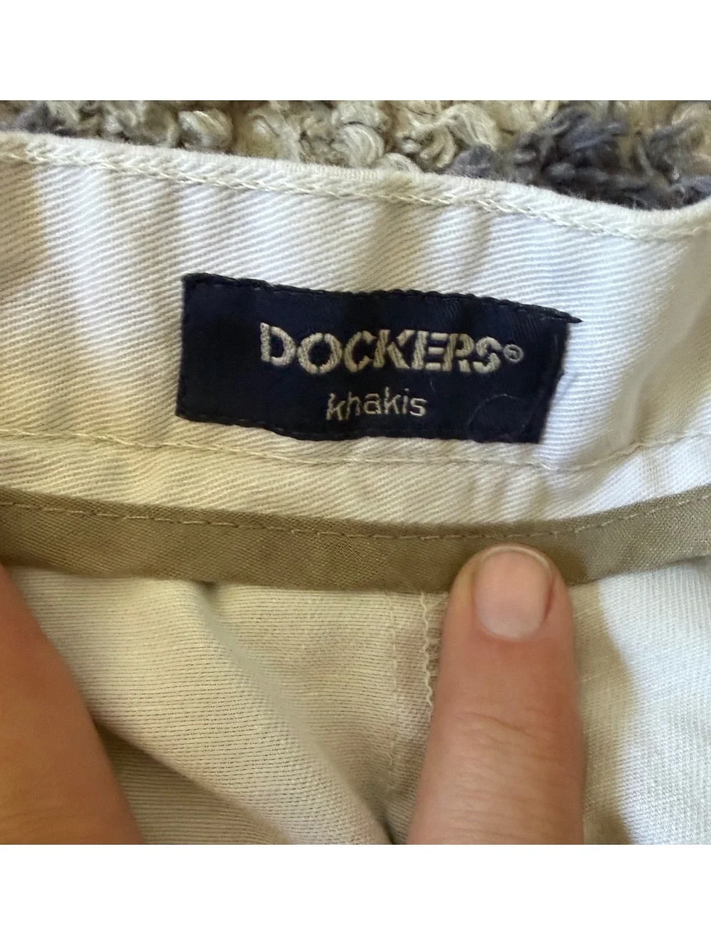 Dockers Men’s 38x32 White Khaki Pants Straight Leg Flat Front Casual Cotton